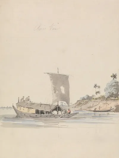 River View With A Junk Near Rajmahal