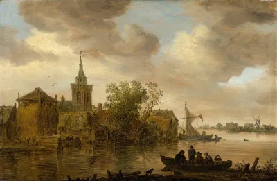River View With Church And Farmhouse