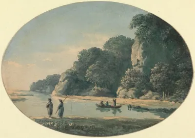 River With Fishermen