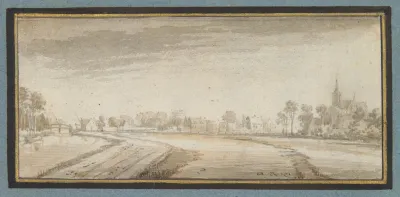 River With Village And Church