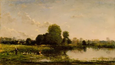 Riverbank With Fowl