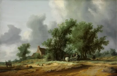 Road In The Dunes With A Passanger Coach