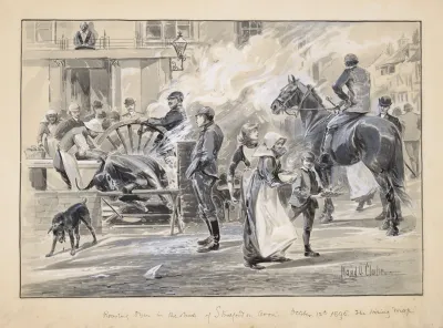Roasting Oxen In The Streets Of Stratford On Avon October 12th 1895 The Hiring Mop