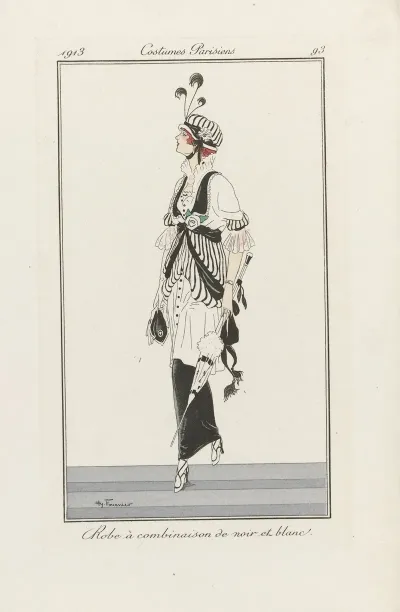 Robe A Combinaison De Noir Et Blanc