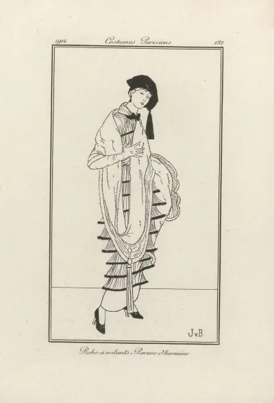 Robe A Volants Parure Dhermine