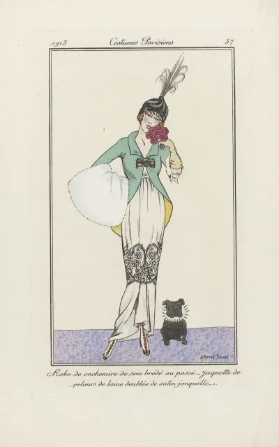 Robe De Cachemire De Soie Brode Au Passe