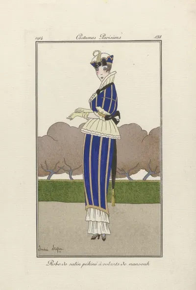 Robe De Satin Pekine A Volants De Nansouk 2
