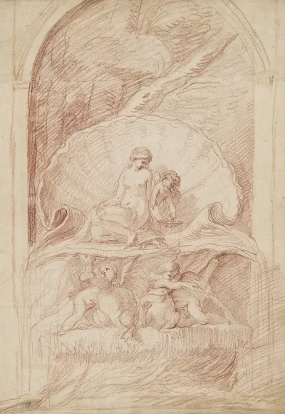 Rocaille Fountain With Venus Amorini And Swans