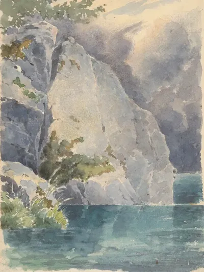 Rock Above A Lake