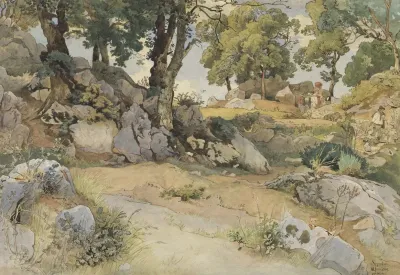 Rocks And Oaks In The Serpentara