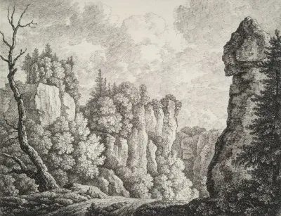 Rocky Landscape With A Hermit