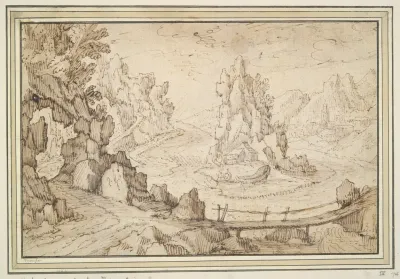 Rocky Landscape With Bridge