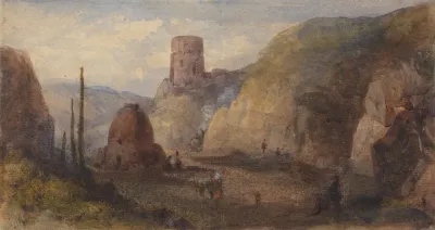 Rocky Landscape With Fort