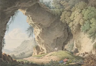 Rocky Landscape With Sleeping Shepherd