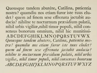 Roman And Italic Type