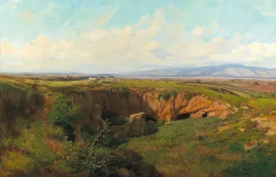 Roman Campagna Landscape With Shepherd