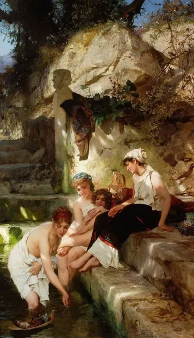 Roman Idyll Before The Bath