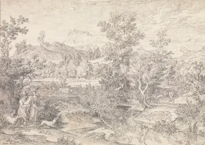 Roman Landscape With Figures Near Paliano