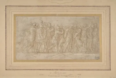 Roman Or Greek Warriors Celebrating After A Victory