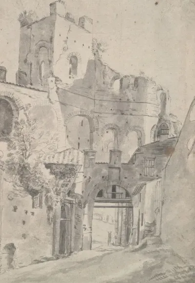 Roman Ruins Tower And Gate