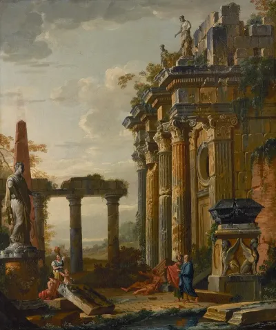 Roman Ruins With Characters 2