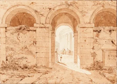Roman Ruins With Figures