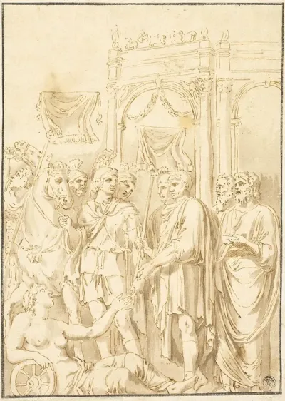 Roman Senators And Soldiers