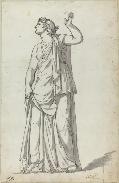 Roman Statue Of A Muse Anchyrrhoe