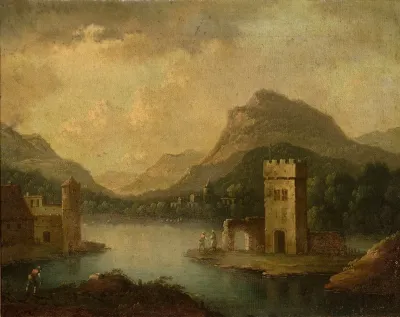 Romantic Landscape With Architecture