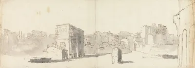 Rome A View Of The Arch Of Constantine With Other Ruins