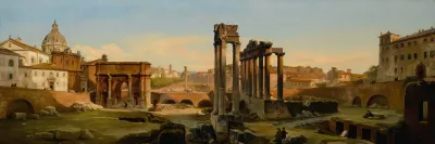 Rome A View Of The Forum In Afternoon Light
