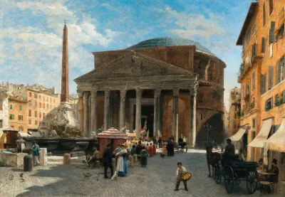 Rome A View Of The Pantheon