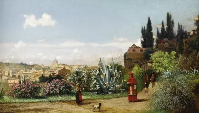 Rome Landscape With Maiden And Cardinal