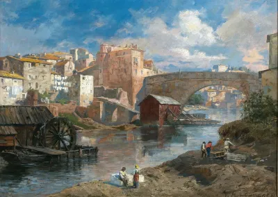 Rome Scene On The Tiber