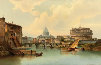 Rome View Of Castel Santangelo