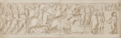 Romerske Bueskytter Romersk Angreb Marcus Aurelius Taler Til Sine Vagter Marcus Aurelius Modtager En Advarsel