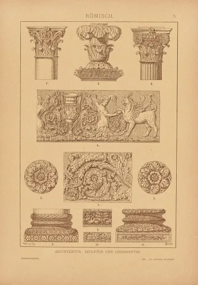 Romisch Architektur Skulptur Und Ornamentik