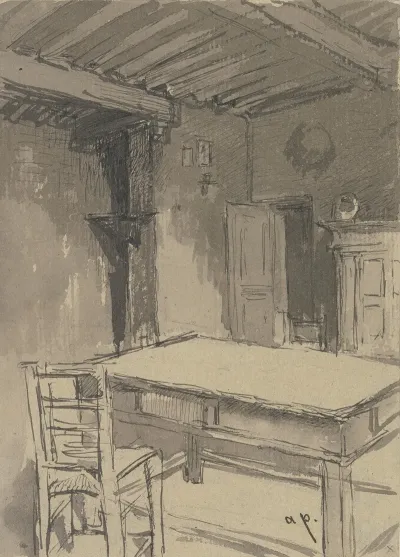 Room With Beamed Ceiling