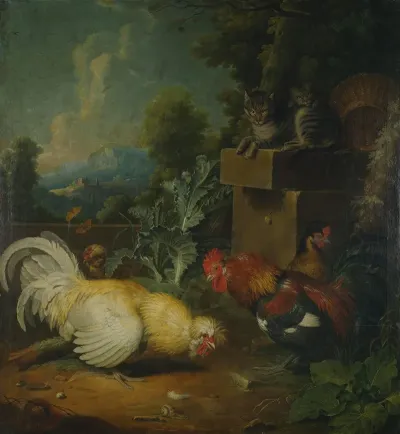 Roosters And Cats
