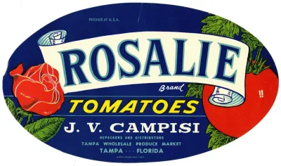 Rosalie Brand Tomatoes Label
