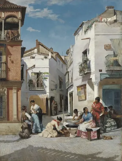 Rosquilla Sellers In A Corner Of Seville