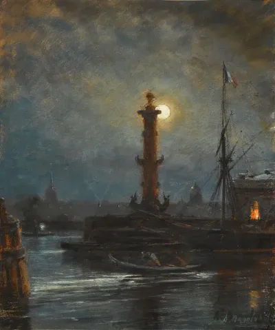 Rostral Column In St Petersburg