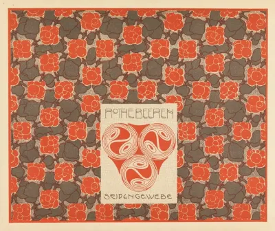 Rothebeeren Seiden Gewebe Red Berries Silk Weaving
