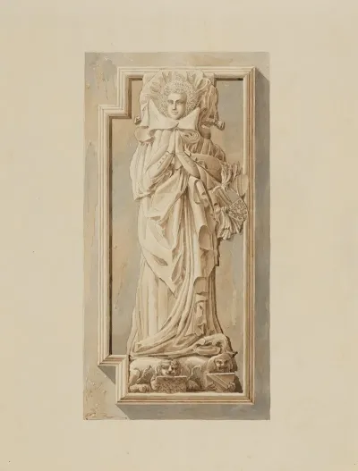 Rotteln Dorfkirche Grabmal Der Markgrafin Anna Geb Grafin Von Freiburg Zweite Gemahlin Rudolfs Iii Gest 1409
