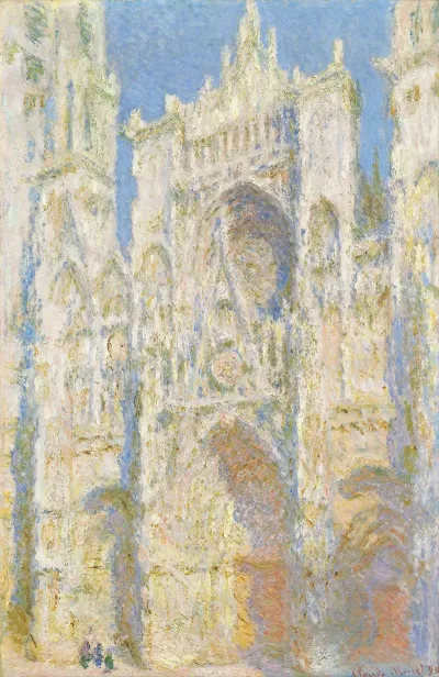 Rouen Cathedral West Facade Sunlight