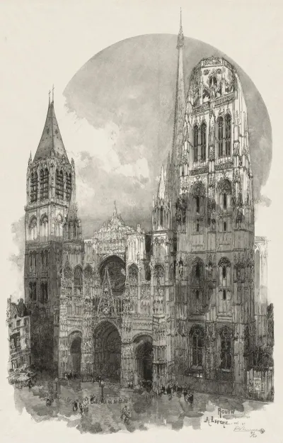 Rouen Illustre La Cathedrale De Rouen