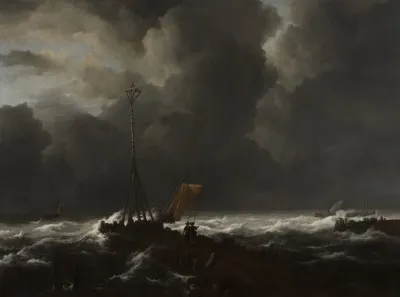 Rough Sea At A Jetty