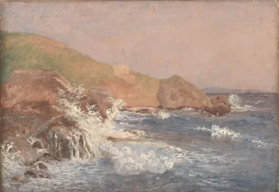 Rough Sea On A Rocky Coast Capri