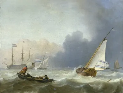 Rough Sea With A Dutch Yacht