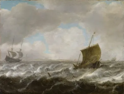 Rough Sea With Ships 2